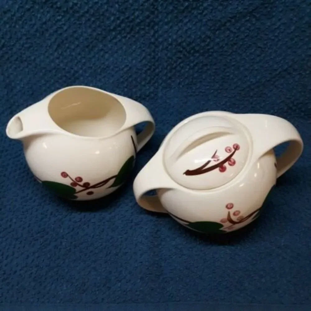 Blue Ridge Southern Potteries Stanhome Ivy Sugar & Creamer Set